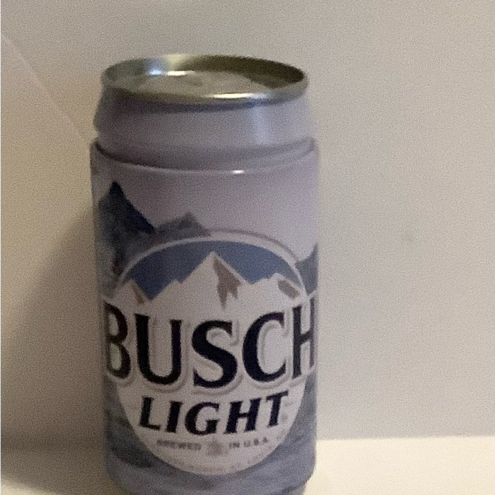 Busch Light Beer Can with socks, drink holder and bottle opener #49